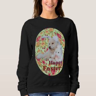 Camiseta Adorável Golden Retriever Vestindo Orelhas de Coel