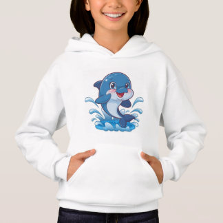 Camiseta "Adorável Golfinho de Cartoon Splashing in Joy"