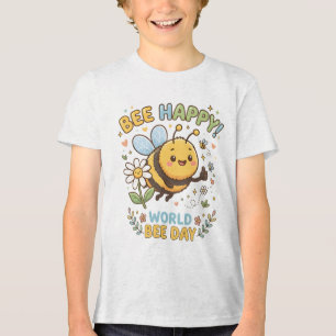 Camiseta Adorável Ilustração "Abeja Feliz!" para o Dia Mund