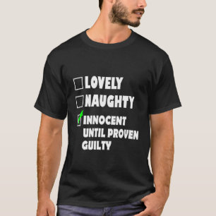 Camiseta Adorável Inocente Adorável Até Cristo Culpado Comp