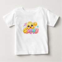 Adorável Kawaii Franguinho Ensolarado Nome Pastel
