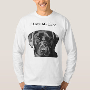Camiseta Adorável Labrador Negro Superior