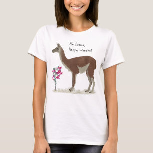 Camiseta Adorável Lama Cute, feliz Guanaco Peru