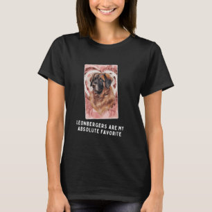 Camiseta Adorável Leonbergers Dog Heart Design