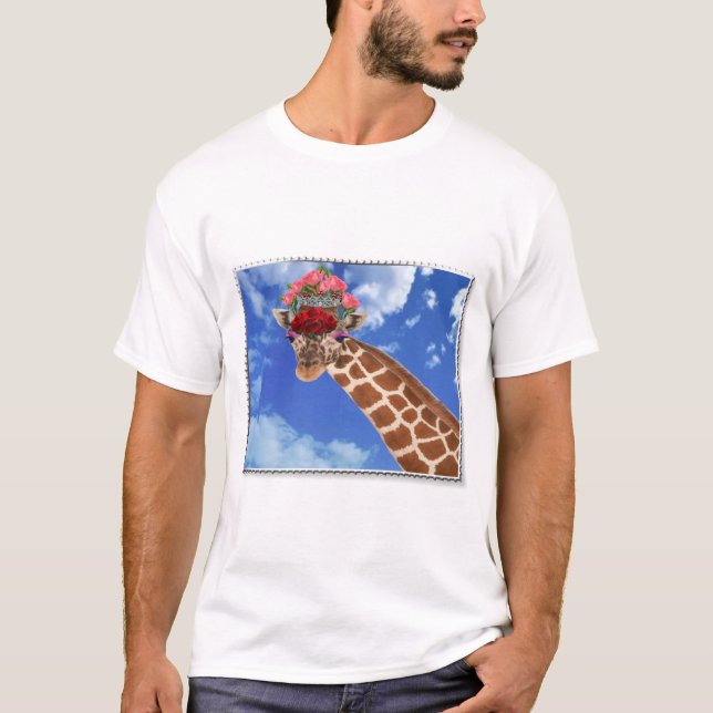 Camiseta Adorável "Missy Giraffe" (Frente)