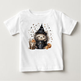 CAMISETA ADORÁVEL OURIÇO DE HALLOWEEN NUM BALDE
