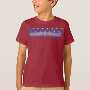 Camiseta Adorável padrão sem costura do Damask Purple