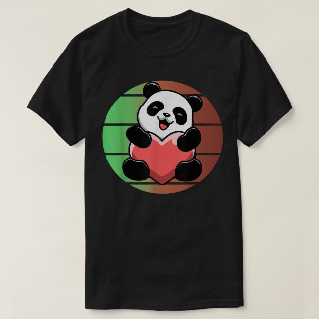 Camiseta Adorável Panda Bear Sunset (Frente do Design)