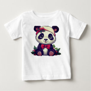 Camiseta Adorável panda de desenho animado para o feriado