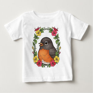 Camiseta Adorável Pássaro de Connecticut Com Mirabilis