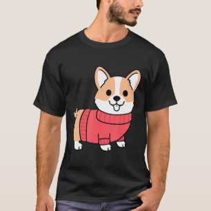 Camiseta Adorável pequeno Corgi vestindo uma camisola de Na