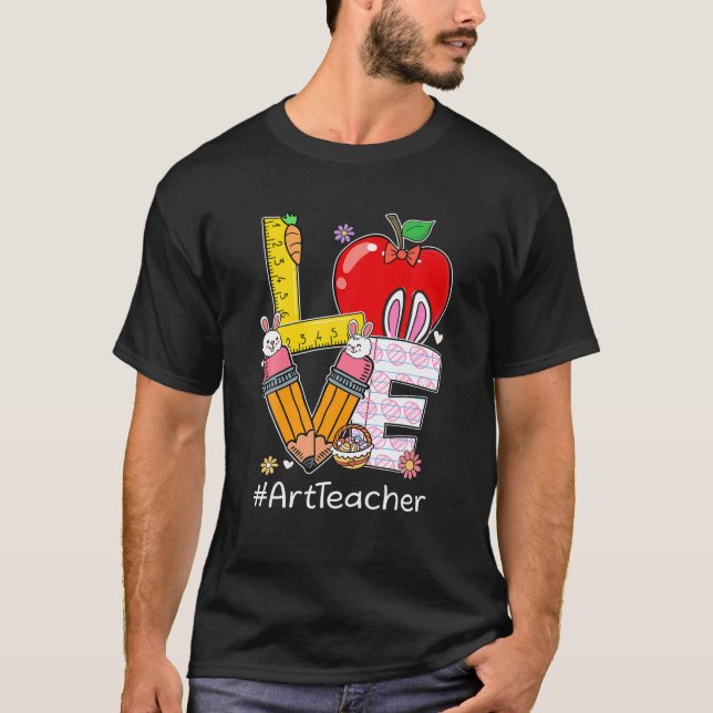 Camiseta Adorável Professor de Arte Vida Engraçado Dia da P (Frente)