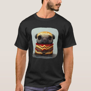 Camiseta Adorável Pug Envolvido Dentro de um Pug de Hambúrg