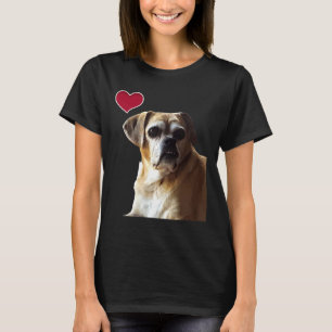 Camiseta Adorável Puggle Velho de Coração