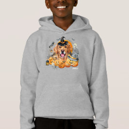 Camiseta Adorável Retriever Dourado de Halloween Cachorro P