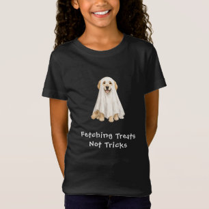 Camiseta Adorável Retriever Dourado Fantasma de Halloween