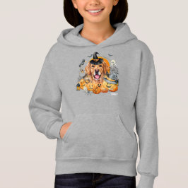 Camiseta Adorável Retriever Dourado Halloween Cachorro Pers