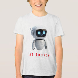 Camiseta Adorável Robô Espacial Chibi Amigo - Digi Minimali
