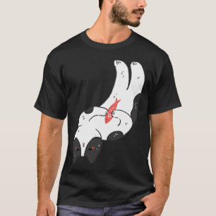 Camiseta Adorável Sticker e Decoração de Peixe de Desenho K