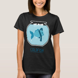 Camiseta Adorável Sticker e Decoração de Peixe Vermelho Kaw