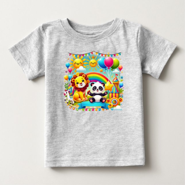 Camiseta "Adorável Tee de Aniversário para Crianças" (Frente)