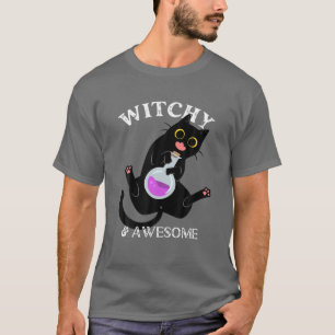 Camiseta Adorável Teto Negro De Gato, Gatinho Negro Testemu