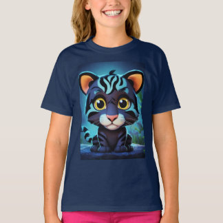 Camiseta "Adorável Tigre Negro Bliss Tee"