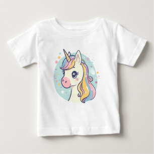 Camiseta Adorável Unicórnio Pastel – Design de Fantasia Fof
