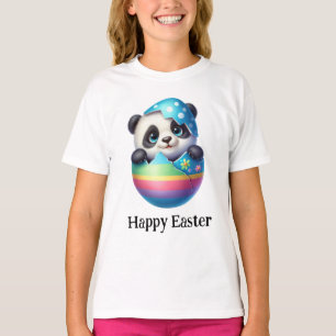 Camiseta Adorável Urso Panda Bebê engraçado de Páscoa