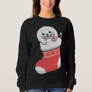Camiseta Adorável vômito de foca-harpa-bebê bonitinho na re