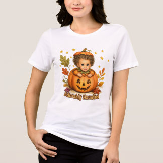 Camiseta Adoravelmente Assombrado - Bebê Fofo em Abóbora