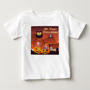 Camiseta Adoravelmente Fofo “Meu Primeiro Halloween”