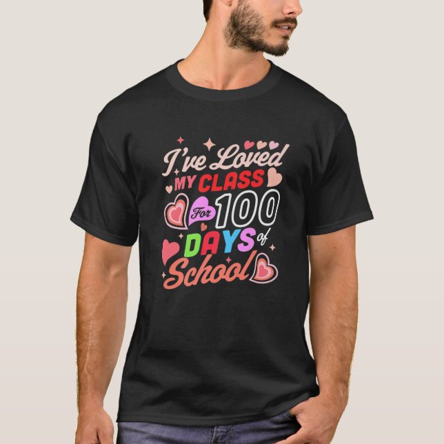 Camiseta Adorei A Minha Classe Durante 100 Dias De Escola 1 (Frente)