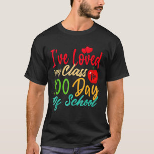 Camiseta Adorei a minha turma durante 100 dias de escola co