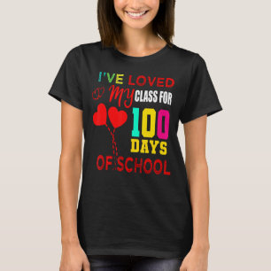Camiseta Adorei Minha Classe Por 100 Dias De Escola Coração