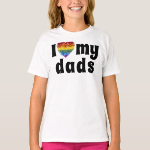 Camiseta Adorei minha forma pai-coração Flores de orgulho