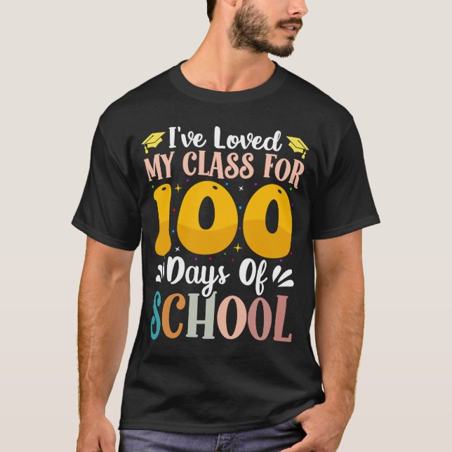 Camiseta Adorei minha turma por 100 dias de escola 100º d (Frente)