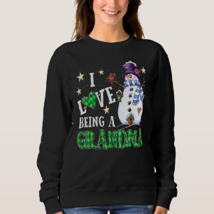 Camiseta Adorei ser uma vovó Xadrez Buffalo Snowman Chr