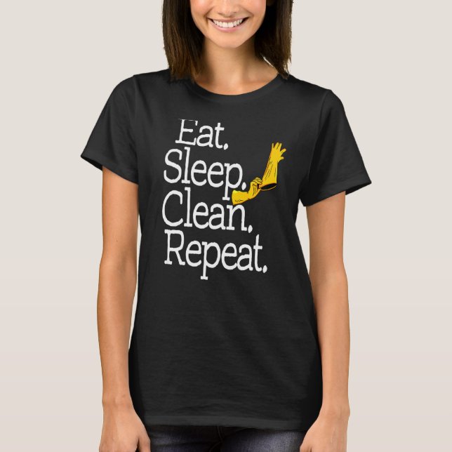 Camiseta Adormecer Limpar Repetidamente Mulheres Equipe 1 D (Frente)