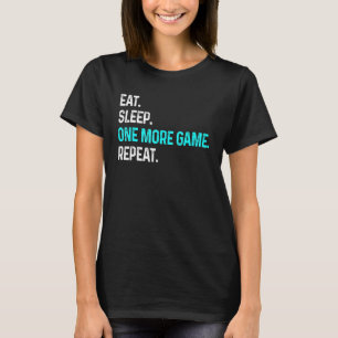 Camiseta Adormecer Mais Um Jogo Repetir O Jogo Jogando Víde