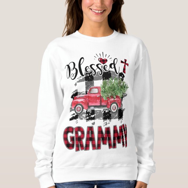 Camiseta Adormecido Grammy Red-xadrez Natal (Frente)