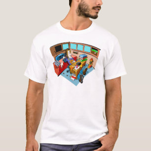 Camiseta Adormecido no computador