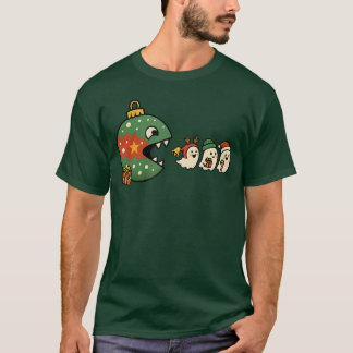 Camiseta Adorno Divertido Comendo Feriado Fantasmas Gamer C