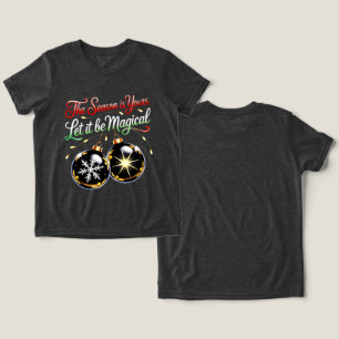 Camiseta Adorno Mágico de Natal das Meninas Encantador Fest