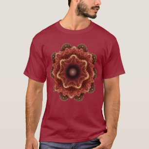 Camiseta Adorno vermelho fractal chique