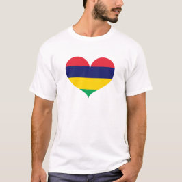 Camiseta Adoro a bandeira da Maurícia
