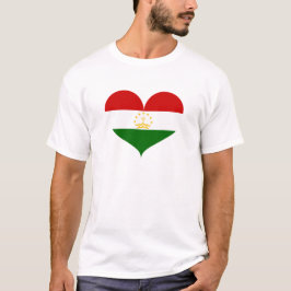 Camiseta Adoro a bandeira do Tajiquistão