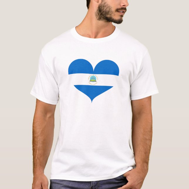 Camiseta Adoro a bandeira nicaraguense (Frente)