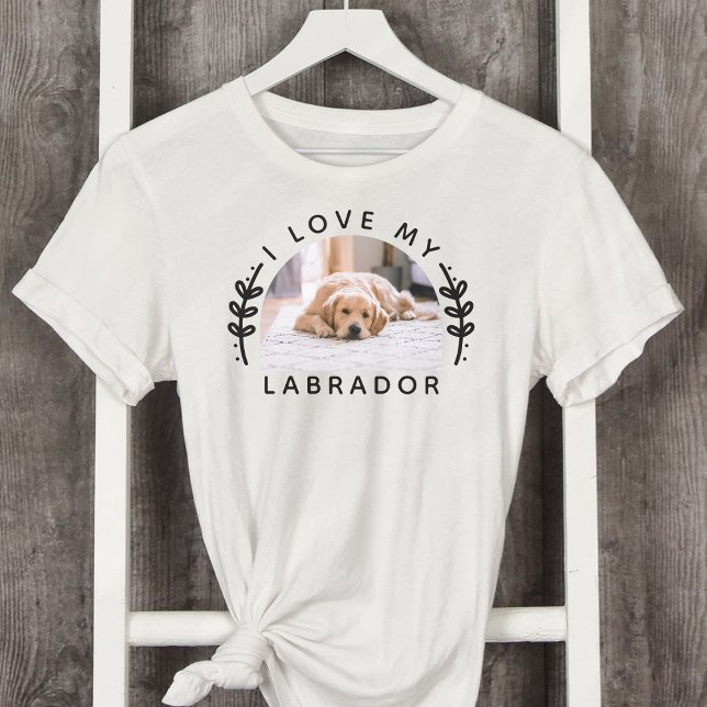 Camiseta Adoro A Foto Do Meu Cachorro Labrador (Criador carregado)