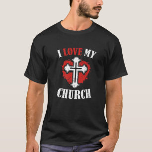 Camiseta Adoro A Igreja Do Coração Da Igreja, Retreando
